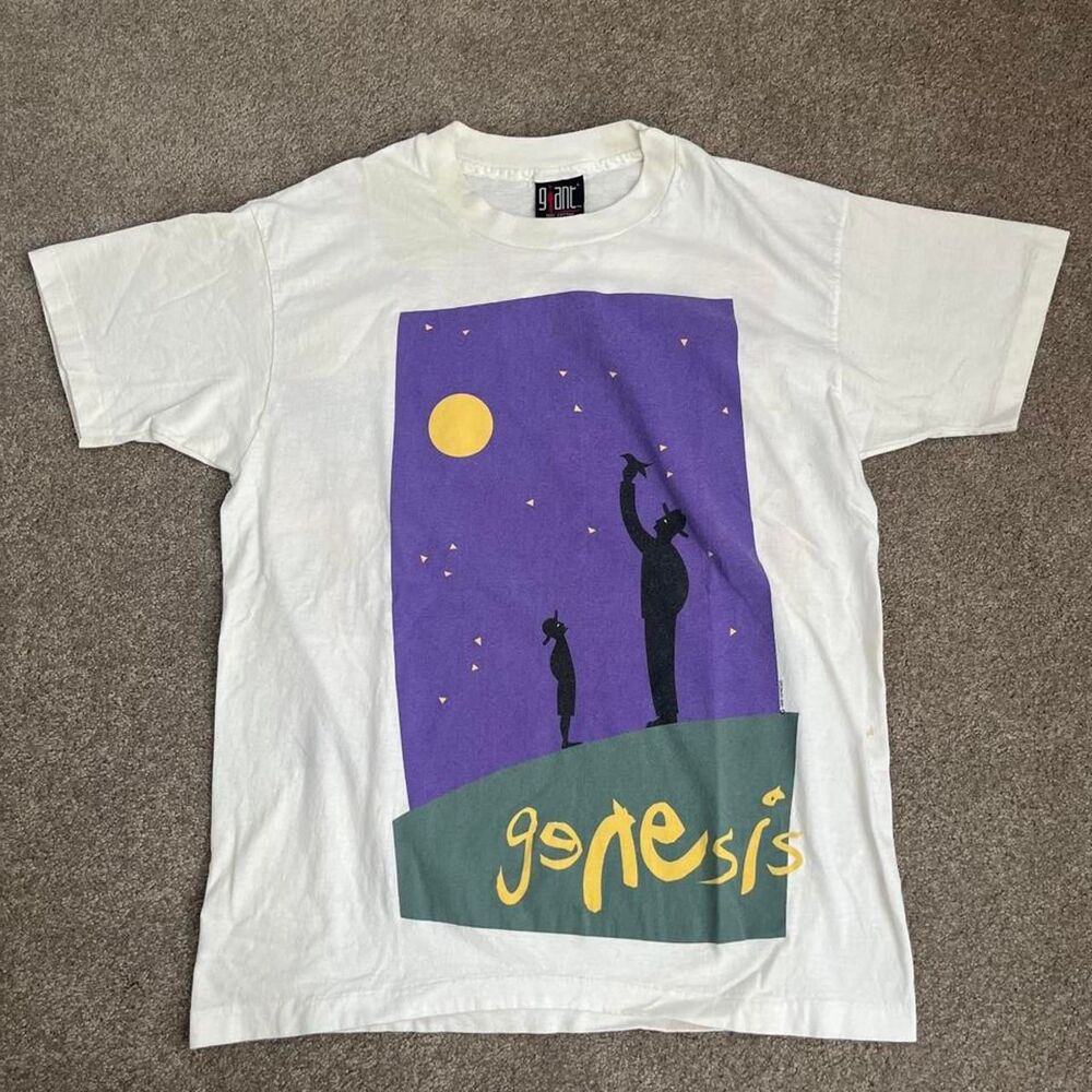 Vintage 1992 Genesis Tour Giant Men's White T-shirt